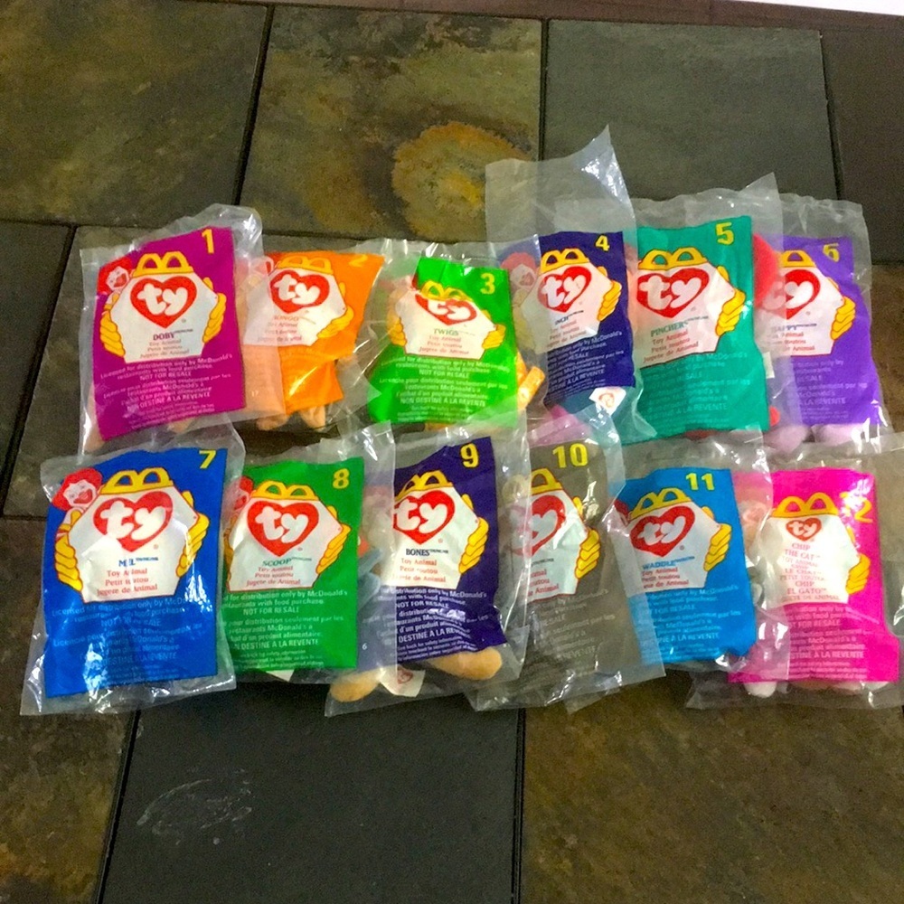 McDonald’s, collectible Ty animals, collectible still in the package,…